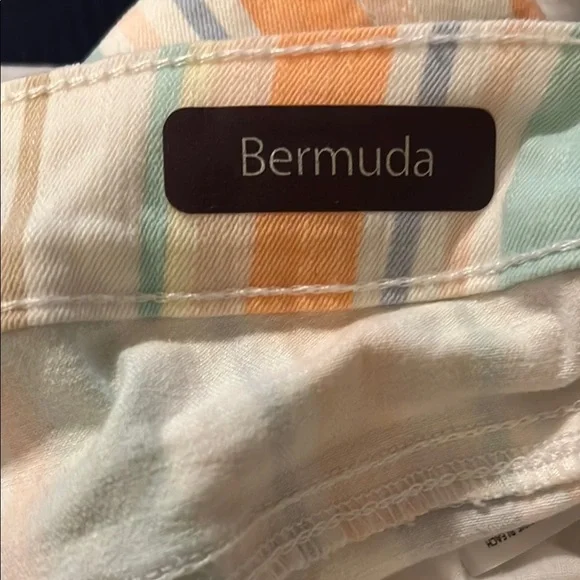 Striped Multicolor Womens Shorts - Picture 4 of 4